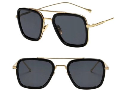 Unisex Retro Pilotní Sluneční Brýle ve Steampunk Stylu, Kovový Rám, UV Filtr 400 Kat. 3, Velikost 52x60x16 mm