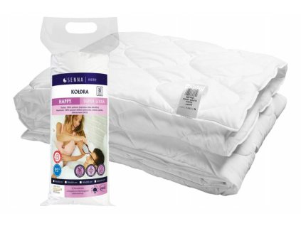 Antialergická přikrývka 155x200 Happy summer super lehká 450g bílá polyesterová přikrývka z mikrovlákna Inter Widex