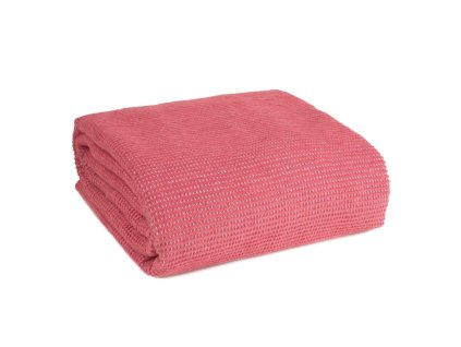 70x160 Amber powder pink bavlněný akrylový přehoz na křeslo D91