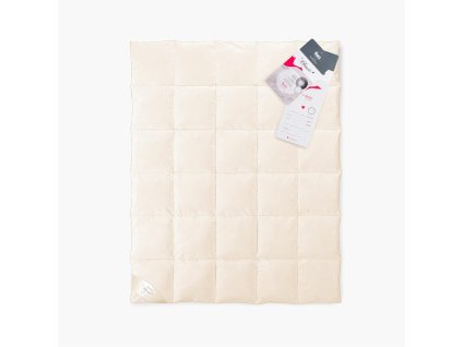70% péřová přikrývka 155x200 Basic celoroční 1200g krémová AMZ