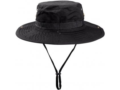 Pánský taktický klobouk BOONIE, černý, polyester/bavlna, univerzální velikost 55-59 cm