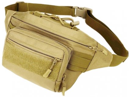 Taktická vojenská taška s čtyřmi přihrádkami, odolný polyester 600D, rozměry 27x17x5-12 cm