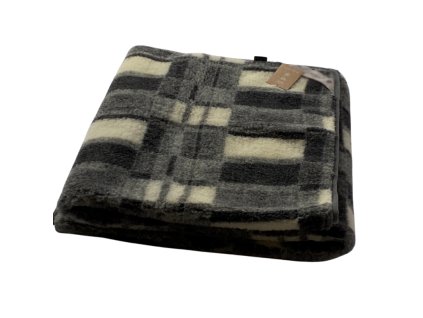 Deka z merino vlny 160x200 Belar check graphite Rehabilitační a hřejivé produkty