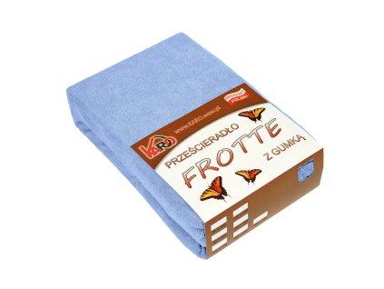 Froté prostěradlo s gumou 60x120 modrá 028 tloušťka 200g/m2 KARO