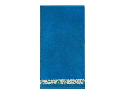 Ručník 50x70 Slames animals French Blue-5484 tyrkysový froté bavlněný dětský ručník