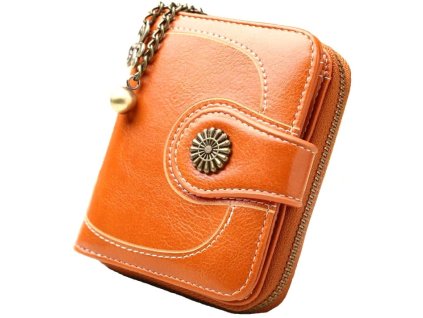 Dámská Peněženka Retro Boho Styl, Malá, Ekologická Kůže, 9x11x3.5 cm