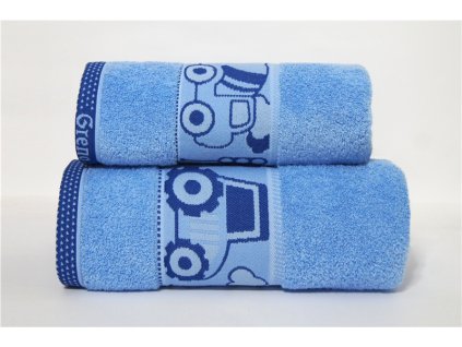 Ručník Kids 70x125 Cars modrý 450 g/m2 Greno
