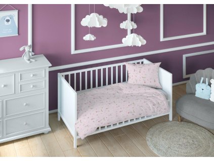 Bavlněné povlečení 160x200 králíci růžové dětské na zip 3547 A KARO Dreamland