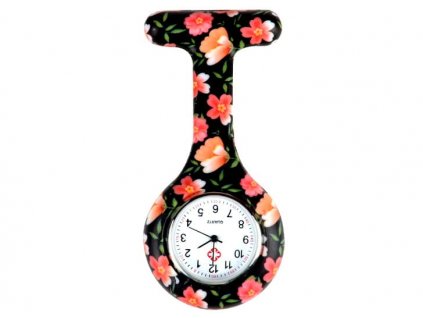 Silikonové lékařské hodinky pro zdravotní sestry, letní barvy, antialergenní, celková délka 8,5 cm