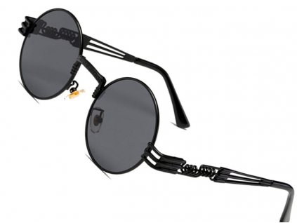 Unisex Steampunkové Sluneční Brýle v Retro Stylu, Kovové, UV 400 Filtr, Šířka Skel 55 mm