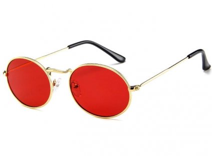 Retro kulaté sluneční brýle s UV 400 filtrem, barva obrouček dle výběru, rozměry čočky 40x55 mm
