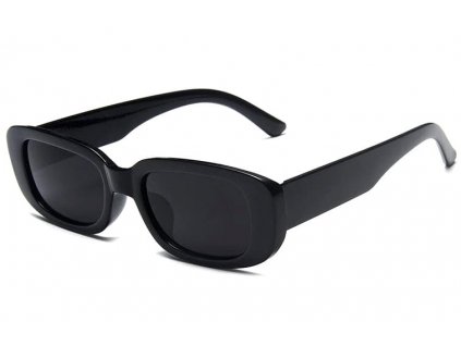Unisex Sluneční Brýle Nerdy Kujonki, Černé Zrcadlové Čočky, Plastové, Šířka Můstku 15 mm