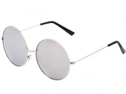 Unisex Brýle Lenonki ve Stylu Klasických, Zrcadlové Čočky, Ochrana UV 400 kat. 3, Kovové Obroučky