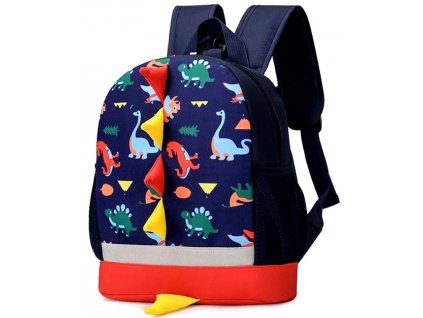 Dětský batoh s 3D dinosaurem, polyester, nastavitelné popruhy, 28x24x10 cm