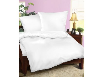 Bavlněné povlečení 180x200 bílé 01 jednobarevné