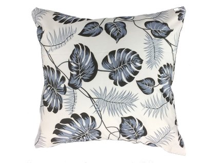 Povlak na polštář z kůry 40x40 178c listy černé palmové větve