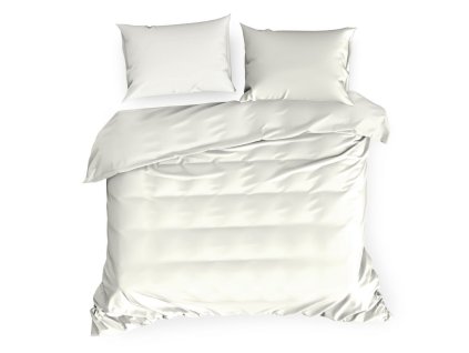 Saténové povlečení 160x200 Nova krémové jednobarevné Eurofirany