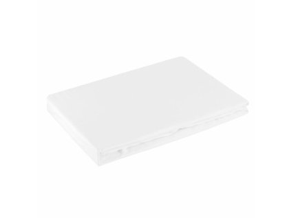 Saténové prostěradlo s gumou 220x200 Nova bílé pro vysokou matraci 30 cm Eurofirany