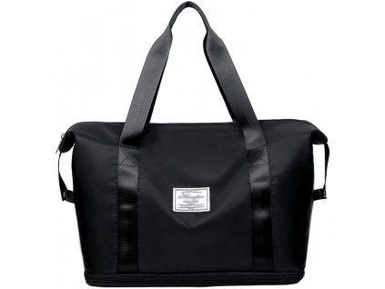 Příruční cestovní taška RYANAIR, černá, nylon, 56x30 cm s odnímatelným dnem