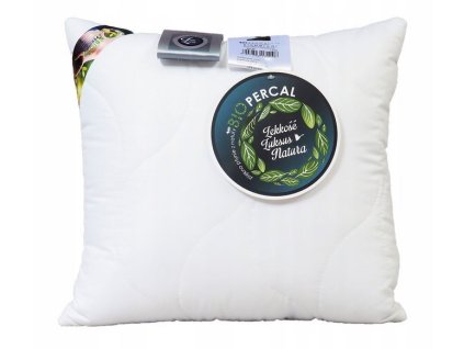 Antialergický polštář 40x40 BioPercal 250g bílý termo měkký perkál 100% organická bavlna AMZ