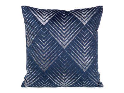 Dekorační povlak na polštář 45x45 Blink 36 navy blue geometric velvet Eurofirany