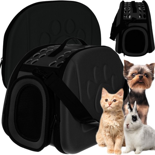 Purlov Přepravní taška pro zvířata do 6 kg, černá, materiál EVA pěna a polyester, rozměry 43x32x27 cm