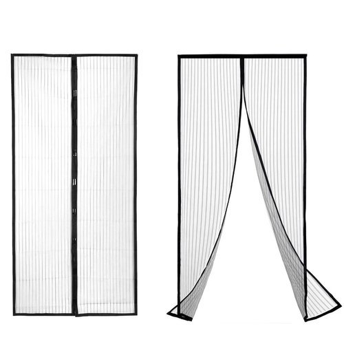 Repest Moskytiéra na dveře, černá, polyester, 210x100 cm, s magnetickým zavíráním