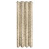 Záclona 135x250 Odeta béžově šedá s potiskem v barvě šampaňského připravená na smyčce Eurofirany