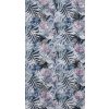 Záclona 140x250 Malibu s botanickými motivy s lesklým potiskem připravená na průchodky F10