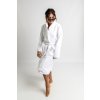 Lama Soft L bílý 450 g/m2 unisex froté župan ze 100% bavlny obohacené o lama vlnu Nefretete