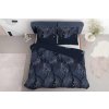 Ložní prádlo z mikrovlákna 220x200 navy blue leaves 4978 B Light 71
