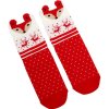 Teplé Dámské Ponožky s Vánočním Medvídkem, Skandinávský Design, Velikost 34-40, Bavlna-Polyester-Elastan