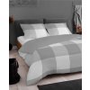 Mikrosatén 220x200 šedobílé kostkované povlečení 5343 A Micro 57