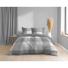 Mikrosatén 220x200 šedobílé kostkované povlečení 5343 A Micro 57