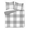 Mikrosatén 220x200 šedobílé kostkované povlečení 5343 A Micro 57