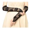 Dlouhé Retro Krajkové Rukavice v Černé Barvě, Univerzální Velikost, Elastický Materiál
