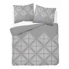 Saténové povlečení 160x200 šedé s geometrickým vzorem - moderní klasika, 100% bavlna - 5483 B - Home Satén 71
