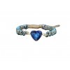 Etno náramek Cardíaco Jaspis - modrý - Náramek s kameny