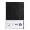 Froté prostěradlo s gumou 220x200 černé 170 g/m2 na matraci 20 cm