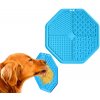 Antistresová lízací podložka pro psy a kočky, modrá, silikonová, 20x20x0.6 cm