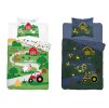Svítící ložní prádlo 160x200 farma barevná zvířata 5407 A Fluo 68