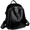 Unisex školní batoh A4, černý, kvalitní umělé kůže, 30x25x10 cm