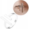 Nastavitelný prsten z chirurgické oceli 316L, stříbrný, minimalistický design, univerzální velikost
