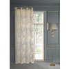 Záclona 140x250 Luna 2 bílé béžové sametové listy připravené na vias Limitovaná kolekce Eurofirany