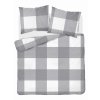 Flanelové povlečení 220x200 šedá kostka 4944 A Flanel 2024