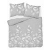 Flanelové ložní prádlo 220x200 šedé listy 4943 B Flanel 2024