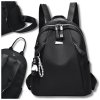 Dámský městský batoh, nepromokavá syntetika, černý, 32x35x13 cm s kroužky na klíče