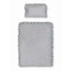 Bavlněné povlečení 100x135 světle šedé dětské jednobarevné povlečení s volánem Mayamoo 35