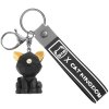 Černý klíčenka ve tvaru kočky, ideální na klíče nebo do kabelky. 

 Klíčenka ve tvaru kočky - černá