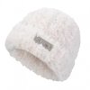 Měkká a teplá zimní plyšová čepice s nášivkou, bílá, univerzální velikost, 100% akryl